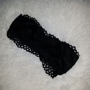 aerie black lace bandeau